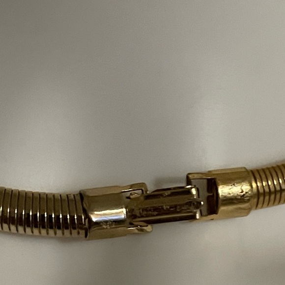 Vintage omega statement purple enamel choker necklace. - Picture 5 of 5